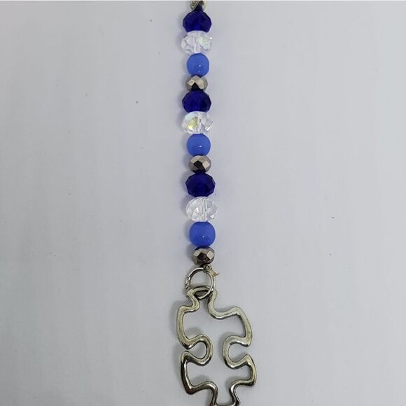 Beaded Autism Awareness Keychain - Picture 2 of 2